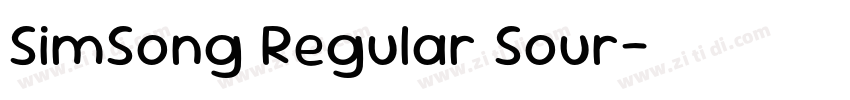 SimSong Regular Sour字体转换